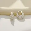 Brincos Pequenos de Cesta com Pérolas Estilo Francês, Design Céu Estrelado, Brincos Versáteis Exclusivos Requintados de Alto Padrão, Acessórios de Orelha Elegantes de Luxo Leve