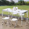 Mesa y sillas plegables para uso doméstico, portátiles y ajustables para camping y picnics, adecuadas para puestos transfronterizos y mercados nocturnos, muebles de exterior