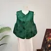 Novo Colete Jacquard Pequeno Estilo Nacional Chinês Outono 2026 Novo Gola Redonda Figura Petite Emagrecedor Manto Roupa Externa Colete