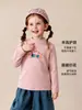 Ropa Infantil Amila 2026 Nuevas Llegadas de Invierno Camiseta de Manga Larga Cálida para Niñas con Cuello Semi Alto Estampado de Dibujos Animados