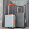Maleta de viaje con marco de aluminio exportada, femenina, 20 contraseñas, para abordar, silenciosa, ruedas universales, manija extensible ancha, maleta de trolley, masculina, 24 piezas