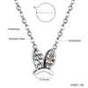 Diseño de Nicho Collar de Diamantes Adhesivos Estrella de Ocho Puntas Mariposa Corazón Colgante Pequeño Cadena para Clavícula Acero Inoxidable Chapado en Oro Joyería para Mujeres