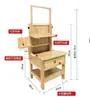 Banco de Pintura Integrado, Mesa de Estudio, Mesa de Pintura de Madera Maciza, Mesa de Pintura Ajustable, Montaje de Estudio, Mesa y Silla de Estudio, Silla Caballete de Madera Maciza