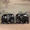 Adorno de elefante de jade obsidiana natural para sala de estar decoración del hogar, decoración de elefante que atrae agua y riqueza, adorno de jade de regalo