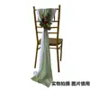Novos Fitas de Gaze para Cadeiras, Gaze Bonita, Decoração de Mesa de Banquete de Casamento de Hotel Dia dos Namorados, Cortinas de Gaze Peroladas