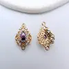 Cobre Banhado a Ouro Zircônia de Alta Retenção de Cor Pingente Gota d'Água Pulseira de Contas Feita à Mão DIY Colar Acessórios de Joias Material Atacado