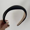 Irregular couro francês retro largo alto crânio top headband das mulheres novo suave outono e inverno simples rosto lavagem headband