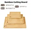 Tabla de cortar multifuncional de bambú carbonizado para uso doméstico, tabla de cortar de cocina para separar alimentos crudos y cocidos, juego de tablas de cortar de bambú para verduras multiusos