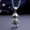 Collar Transfronterizo de Acero de Titanio Personalidad Femenina Colgante de Astronauta de Moda Marca Calle Hip Hop Estilo Frío Cadena para Clavícula Masculino