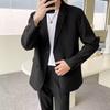 Blazer Casual para Hombre, Traje Elegante con un Toque de Lujo, Prenda Formal de Negocios de una Sola Pieza, Pantalón de Traje Estilo Coreano Ajustado
