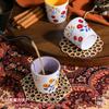 Xícara de Café Árabe Colorida Preparada à Mão para Compartilhar Pequena Xícara de Chá Xícara com Aroma de Flores Branca Manual do Oriente Médio Conjunto de 6 Peças