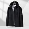 Ropa de asalto delgada resistente al viento para exteriores, ropa de trabajo personalizada para empresa, monos, abrigo con capucha, logotipo estampado