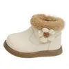 Sapatos Birkenstock de Veludo para Crianças Estilo Coreano Meninas Fofas Desenho Animado Quentes Lã de Cordeiro Algodão Sapatos 2024 Inverno Novos Botas de Algodão