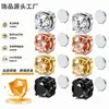 Amazon Mismo Estilo Agujeros para las Orejas Pendientes Falsos para Hombre y Mujer Clips para Orejas de Zircón Moda Unisex Aretes Magnéticos Necesarios