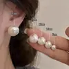 Pendientes de Perla de Panecillo al Vapor Shijia, Pendientes de Temperamento de Lujo Ligero, Pendientes de Moda Versátiles de Nicho Nuevos para Mujer