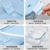 Lonchera recipiente para mantener la frescura lonchera rectangular trabajador de oficina caja para mantener la frescura caja de frutas para el hogar caja bento de vidrio lonchera para estudiantes