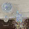 Lentejuelas Iridescentes Japonesas y Coreanas Ópalo Aurora Polvo de Diamante Triturado Mezcla Irregular de Escamas Finas de Purpurina Accesorios para Uñas al por Mayor