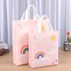 Bolsa no tejida recubierta con impresión a color directo, logotipo personalizado, bolso de compras ecológico, bolso de mano personalizado para llevar, bolsa publicitaria