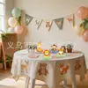 Decoración de Fondo para Fiesta de Primer Cumpleaños de Bebé Transfronteriza Animales del Bosque Topper para Pastel Banners Set Venta al por Mayor