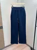 Pantalones Rectos de Pierna Ancha con Cintura Elástica para Mujer, Pantalones Casuales Versátiles con Cordón, Pantalones de Hoz Sueltos Adelgazantes 13227