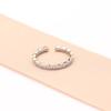 Anillo fino chapado en oro con incrustaciones de diamantes de estilo coreano, anillo abierto para el dedo índice de mujer, anillo que combina con todo, pulsera mixta al por mayor