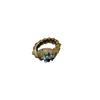 Ocidental Médio Cobre Antigo Banhado a Ouro Velho Vintage Combinando Pedra do Reno Azul Cobra Primeiro Design Aberto