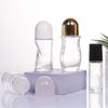 Botella de Vidrio Grande con Rodillo para Aceite Esencial 50ml Botella Antitranspirante Botella Rollerball Desodorante Masajeador Botella Recargable para Esencia Cosmética