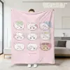 Manta estampada de desenho animado transfronteiriço mikko, manta fofa de flanela para menina, capa de sofá para cochilo, manta de pelúcia