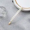 Horquilla de Perlas al por Mayor Femenina Coreana Simple Dorada Retro Horquilla Flor Clip de una Palabra Clip Lateral Tocado Hecho a Mano Accesorios para el Cabello