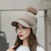 Gorros de Otoño e Invierno para Mujer, Protección para los Oídos a Prueba de Viento, Gorros Cálidos de Invierno con Protección contra la Nieve, Gorros de Punto de Terciopelo Engrosado, Protección contra el Viento y el Frío para Ciclismo