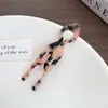 Pasador Pequeño de Pescado con Estampado de Leopardo de Acetato para Mujer, Herramienta para Peinar Moños, Peine Peineta Simple de Gama Alta, Accesorio para el Cabello de Mujer
