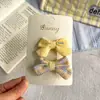 Pinzas para el pelo de cuadros frescas y sencillas estilo coreano para niños, Gomas para el pelo de lazo, Pasadores laterales para niñas dulces, Accesorios para el pelo de coleta