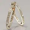 Jianjie deseo cruzado joyería para orejas aro de oreja dorado pendientes de anillo elegantes anillo regalo para novia cumpleaños
