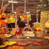 Decorações de Suspensão de Árvore de Ação de Graças de Madeira Novas Transfronteiriças Peru Folha de Bordo Decoração de Atmosfera Festiva Decoração de Casa Suspensa