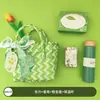 Bolsa tejida empresa de regalos para enviar bienestar al empleado día de la madre día de la enfermera regalo taza térmica ventilador traje de regalo para la mano