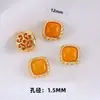 Caja Mágica de Cera de Abeja Natural Accesorios para Joyería DIY Chapado en Cobre Oro Real Incrustado con Cuentas de Sol Doradas Anillo Cara Pulsera Accesorios para Collares