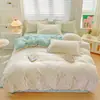 Juego de ropa de cama de tres piezas, juego de sábanas de algodón lavado para regalo, funda de edredón, juego de sábanas de cuatro piezas, fabricante mayorista de dropshipping