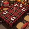 Mantel de Navidad, a Prueba de Aceite, Impermeable, No Lavable, Rojo, Mantel con Ambiente de Año Nuevo, Lujo Ligero, Mantel para Mesa de Café de Alta Gama, Mantel
