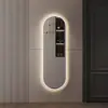 Espelho Inteligente Oval de Corpo Inteiro Estilo Hotel 7 Dias com Luz de Três Cores e Dimerização Contínua - Atacado de Luxo