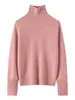Ideas de Nicho Suéter de Lana de Gasa Colorida de Cuello Alto y Manga Raglán Tejido de Textura Única para Otoño/Invierno Ropa Versátil y Elegante para Mujer
