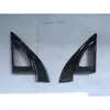 Aplicable a Kia 18 Smart Run anillo de altavoz de audio triangular pieza decorativa de modificación decoración de pilar A parche de fibra de carbono plateada