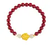 Nuevo Pulsera de Loto con Cuentas de Transferencia, Pulsera de Color Imitación Cinabrio, Regalo para Mejor Amiga y Novia, para Atraer Riqueza y Buena Suerte, Modelo para Mujer