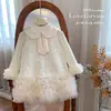 Vestido infantil, novo estilo outono 2026, com um toque luxuoso e elegante, top de tule sem mangas e um pequeno vestido inspirado em Chanel