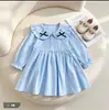 Nuevo y elegante vestido de princesa estilo coreano dulce con bordado de orejas de conejo para niñas en primavera y otoño