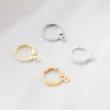 Brincos de alta qualidade, que preservam a cor, acessórios de joias DIY, banhados a ouro 18k, estilo artístico, brincos redondos simples