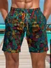 Comercio exterior transfronterizo Amazon shorts de verano para hombre pantalones de playa casuales holgados estilo callejero pantalones cortos casuales con estampado 3D