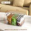 Caja de almacenamiento transparente para el hogar, coche, ropa, juguetes, aperitivos, caja de almacenamiento de respaldo, cesta de plástico, caja de almacenamiento