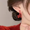 Pendientes Rojos del Caballo del Zodiaco para el Año del Caballo 2025, Pendientes Nuevos de Moda de Gama Alta para Mujer