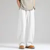 Pantalones Casuales de Moda para Hombre Nuevos Primavera/Verano 2026, Pantalones Deportivos Holgados de Pierna Ancha Simples y Elegantes