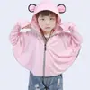 Ropa de protección solar para niños, de verano, fina seda de hielo, antiultravioleta, para niños y niñas, con sombrero grande de ala ancha, ropa de protección solar